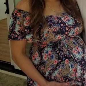 Jessica Simpson Maxi Maternity Dress